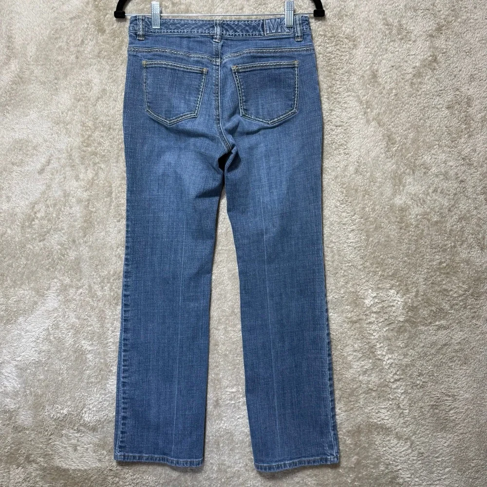 Michael Kors vintage Jeans Women 2/31 Blue Straight Leg Contrast Stitch Mid Rise